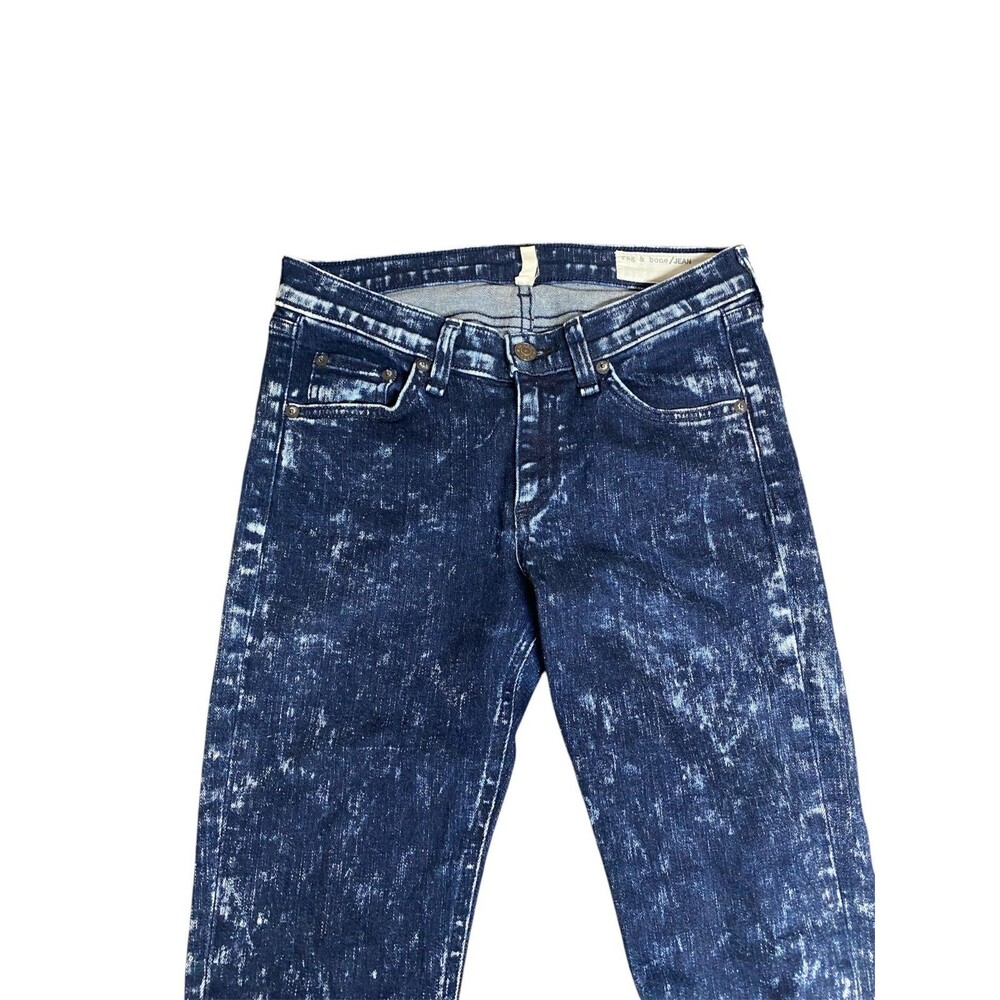 Rag & Bone Speckled Tie-Dye Acid Wash Rivera Skinny Jeans Sz 25 - Picture 2 of 3